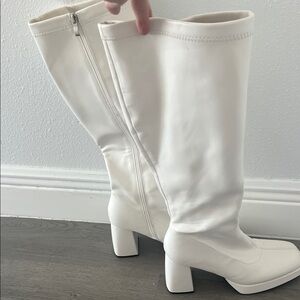 White Knee-High Women's Boots
